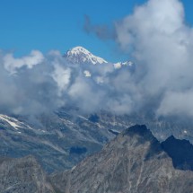 Montblanc in the far distance - the tallest peak of the Alps